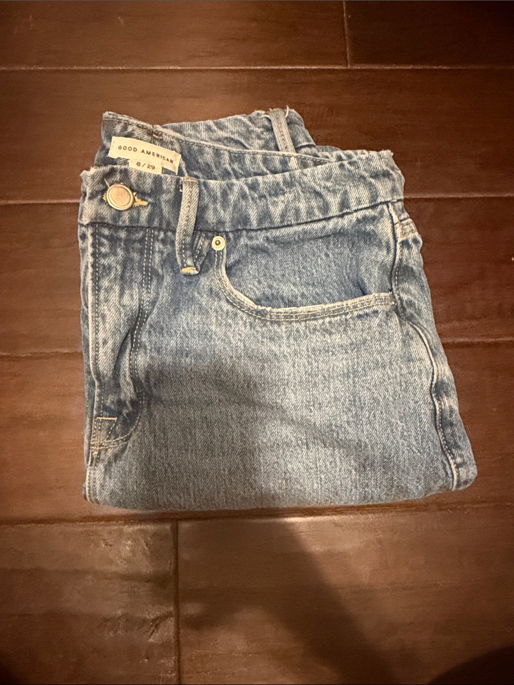 Good American Light-Medium Blue High-Rise Women's Jeans